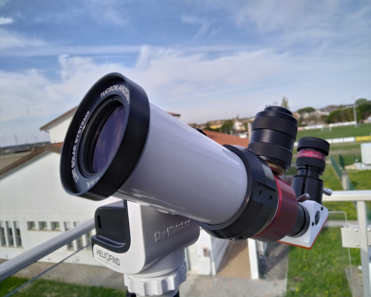 Particolare ottica filtro H alfa telescopio LUNT 50